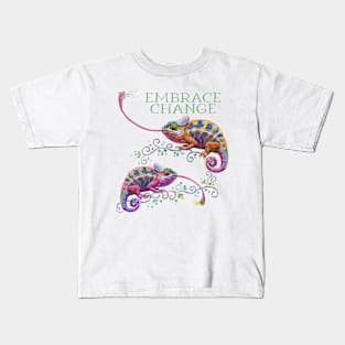 Embrace Change Chameleon Kids T-Shirt